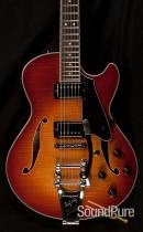 Comins GCS-1 Bigsby Violin Burst Semi-Hollow Guitar