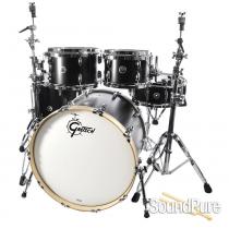 4pc Gretsch Brooklyn Series Euro Dark Ebony Satin Drum Kit