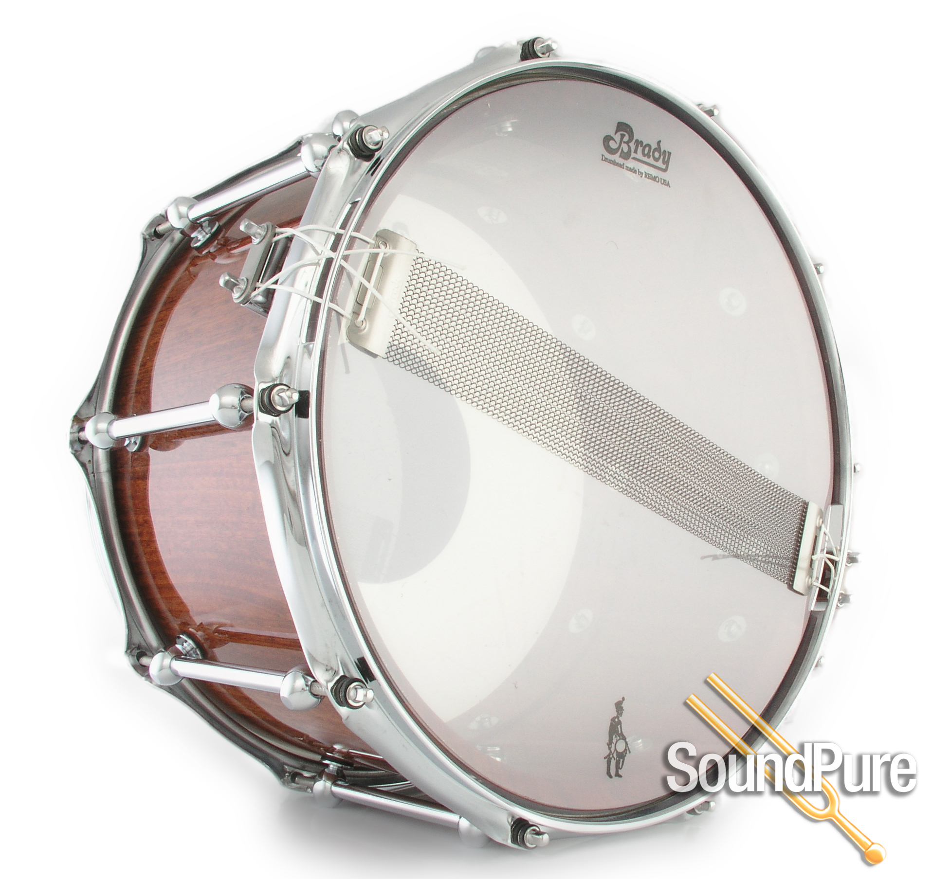 Brady 7x13 Jarrah Block Snare Drum Gloss Finish