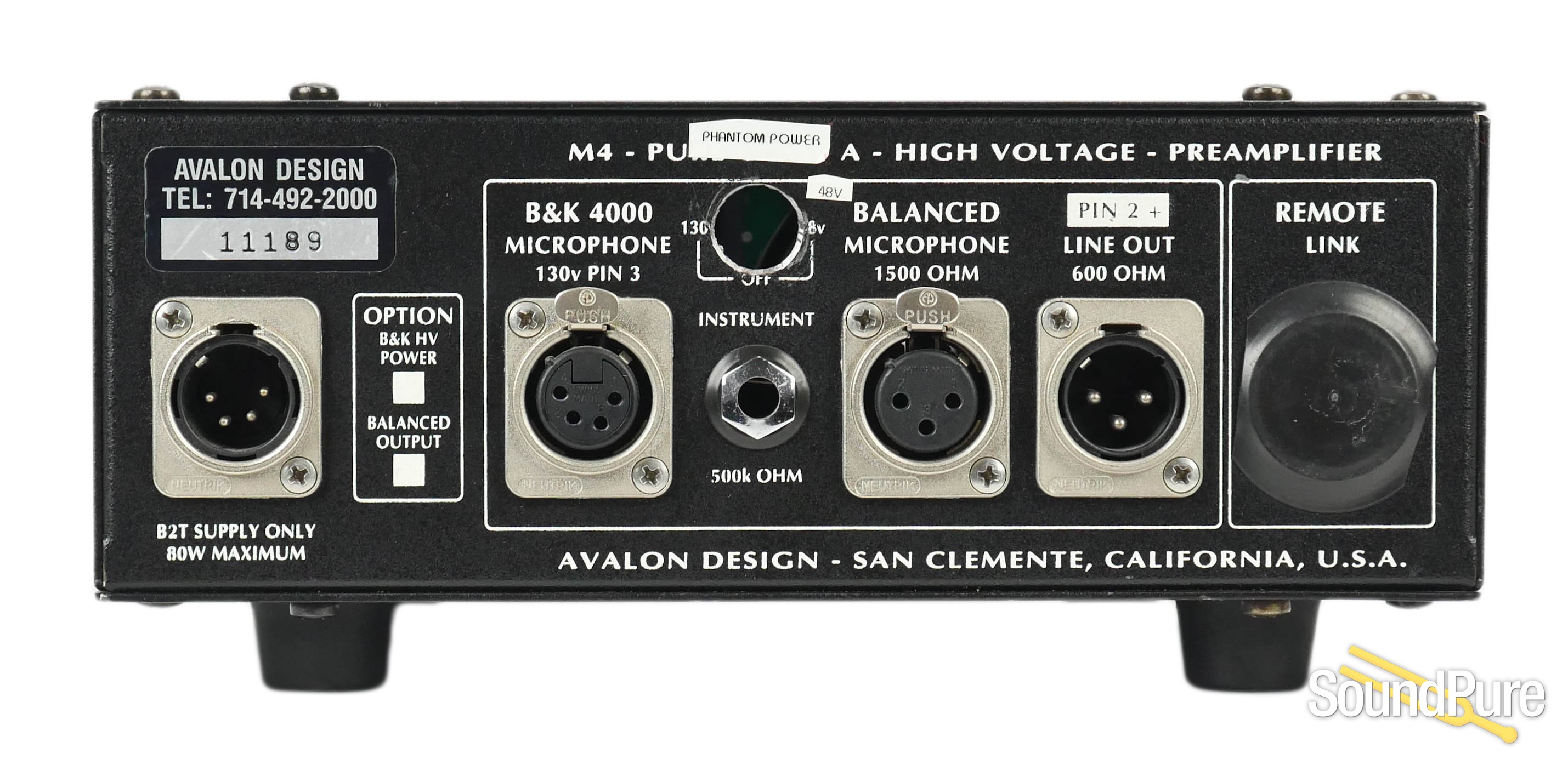Avalon M5 Single Channel Solid State Mic Preamp Used
