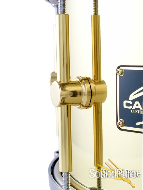 Canopus 6.5x14 The Brass Polished Shell Snare Drum-Die Cast — image 5