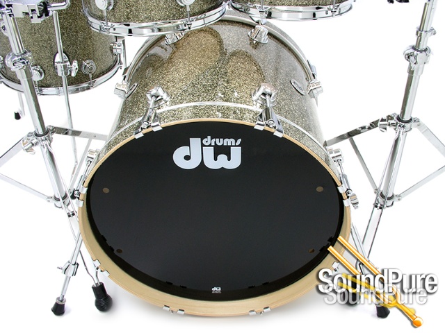 DW 4pc Collectors Series Maple Gold Galaxy Maple Drum Set — image 2