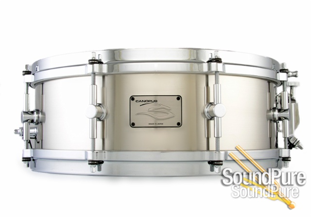 Canopus 5x14 The Steel Hairline Snare Drum-Die Cast Hoops