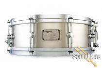 Canopus 5x14 The Steel Hairline Snare Drum-Die Cast Hoops