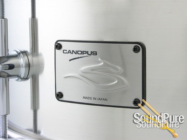 Canopus 5x14 The Steel Hairline Snare Drum-Die Cast Hoops — image 2
