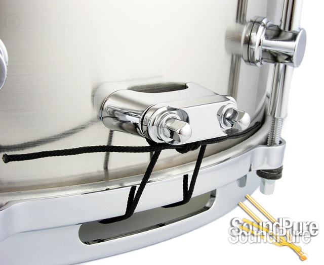 Canopus 5x14 The Steel Hairline Snare Drum-Die Cast Hoops — image 5