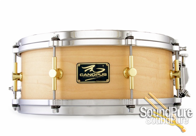 Canopus 5.5x14 The Maple Snare Drum-Die Cast Hoops — image 1