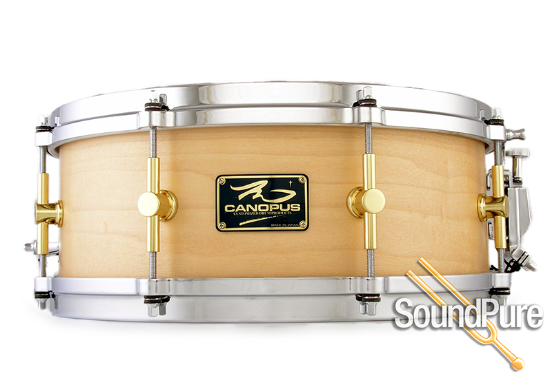 Canopus 5.5x14 The Maple Snare DrumDie Cast Hoops