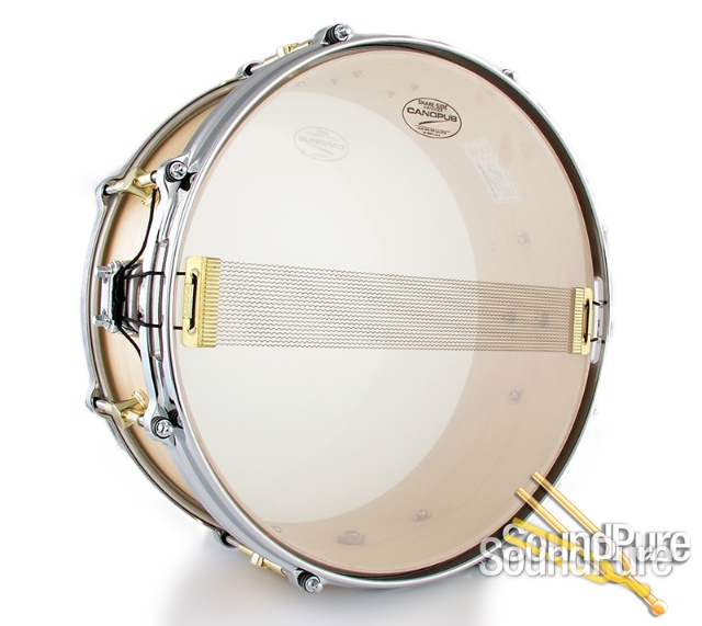 Canopus 5.5x14 The Maple Snare Drum-Die Cast Hoops — image 4
