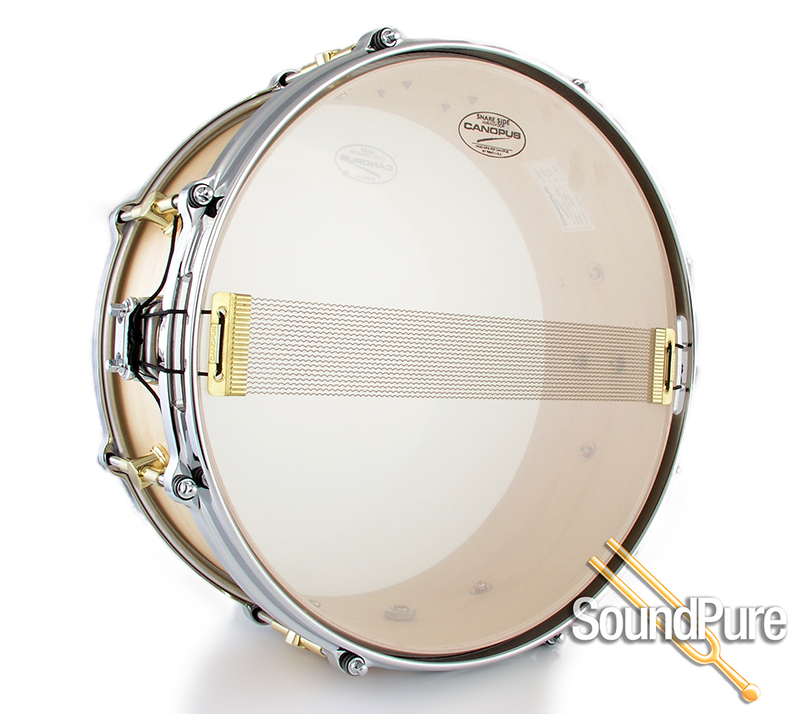 Canopus 5.5x14 The Maple Snare DrumDie Cast Hoops