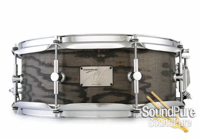 Canopus 5.5x14 Ash Snare Drum-Blackish Ash Oil — image 1
