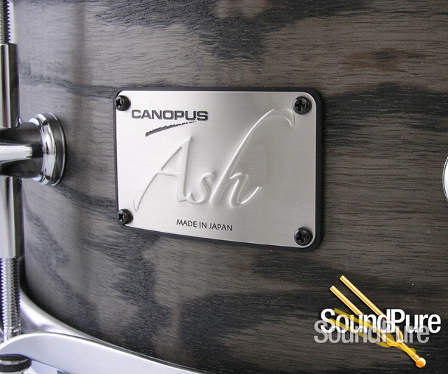 Canopus 5.5x14 Ash Snare Drum-Blackish Ash Oil — image 2
