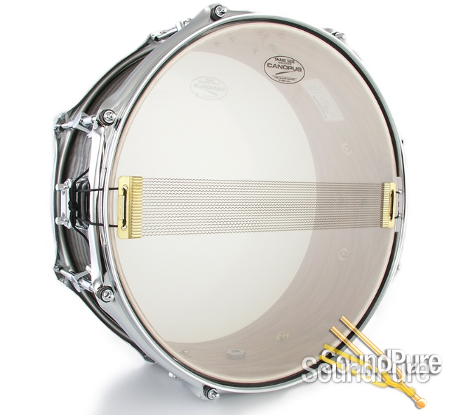 Canopus 5.5x14 Ash Snare Drum-Blackish Ash Oil — image 4