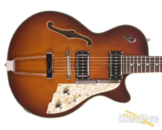 Duesenberg Starplayer Hollow Series TV Vintage Burst Guitar — image 9