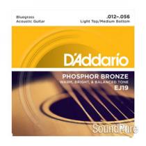 D'Addario EJ19 Phosphor Bronze Bluegrass 12-56 Acoustic Set D'Addario EJ19 Phosphor Bronze Bluegrass 12-56 Acoustic Set