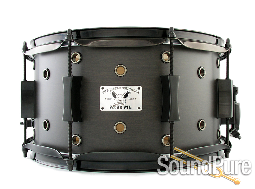 Pork Pie 7x13 Little Squealer Vented Snare Drum Black/Black