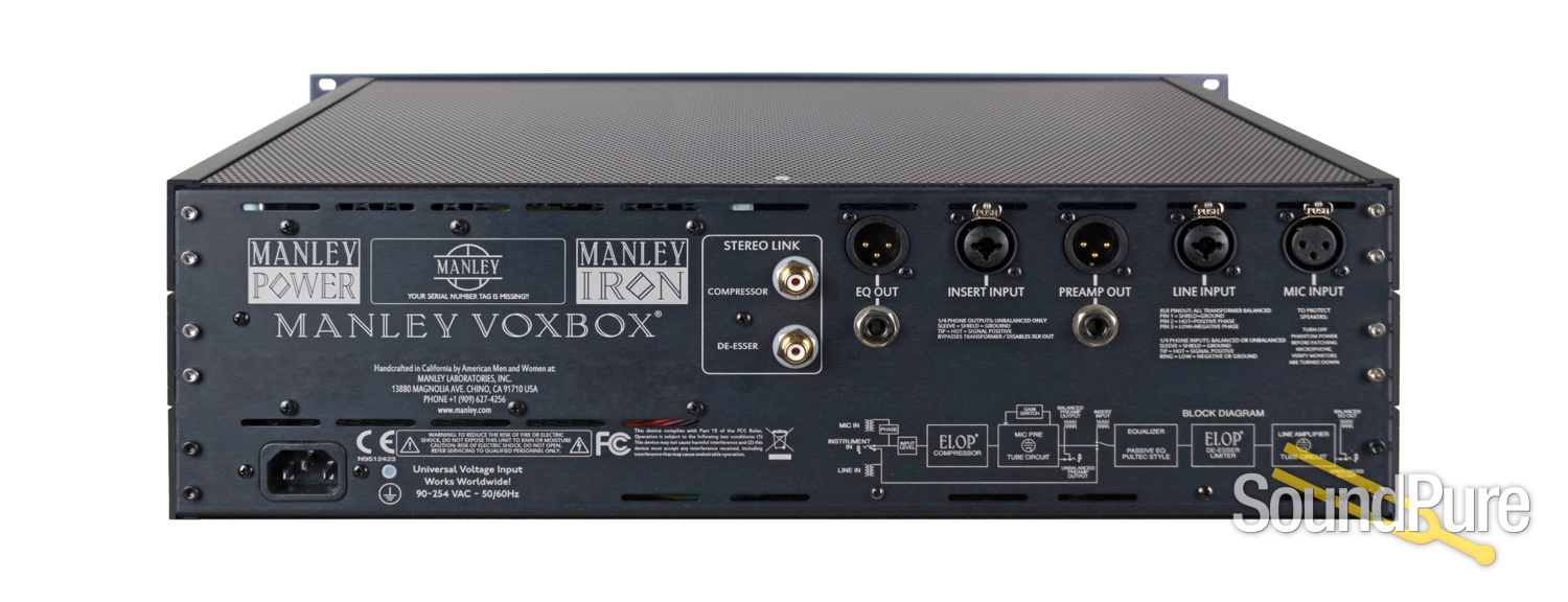 Manley VOXBOX® Reference Channel Strip | Soundpure.com