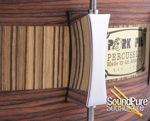 Pork Pie 6.5x14 Maple Snare Drum-Rosewood/Zebrawood  Veneer — image 5