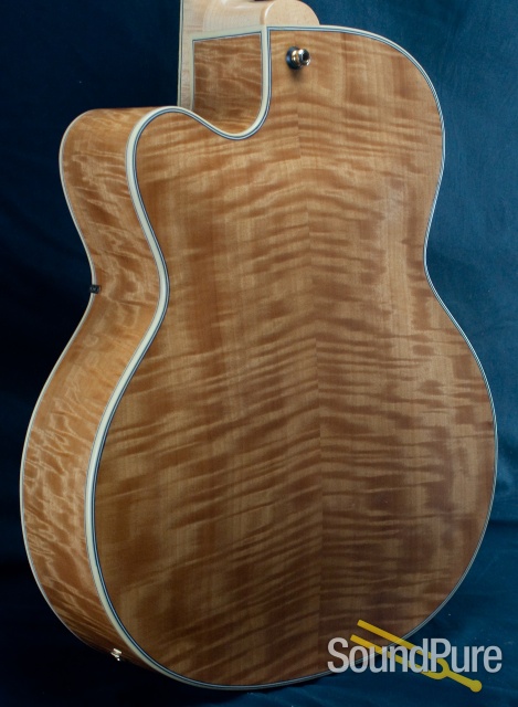 Hofner New President Natural Finish Archtop Electric Guitar — image 12