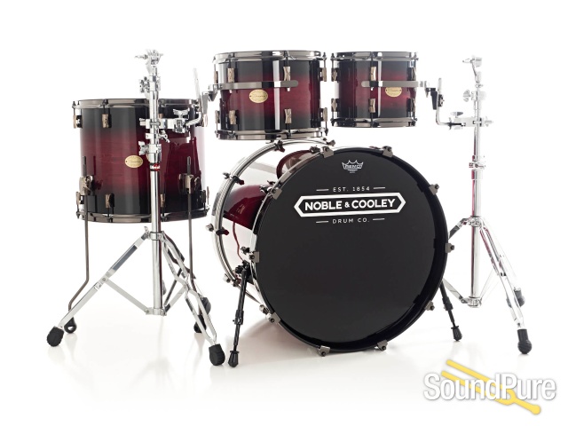 Noble & Cooley 4pc CD Maple Drum Set-Dark Cherry Burst