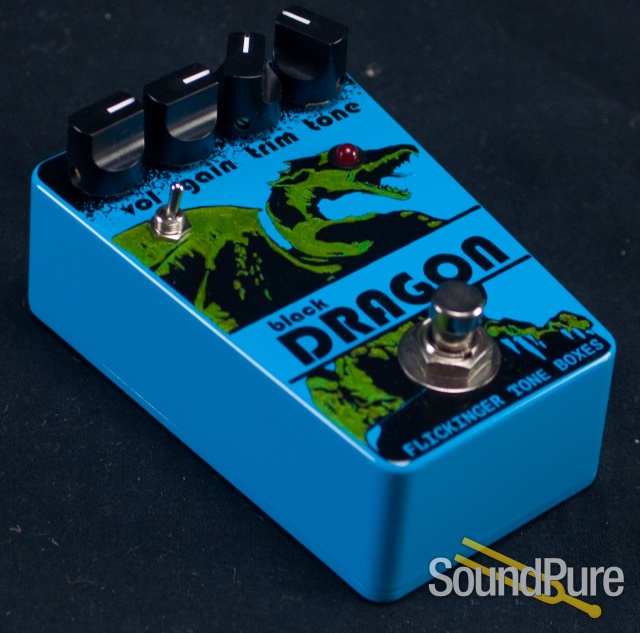 Flickinger Black Dragon Distortion Pedal - Blue — image 3