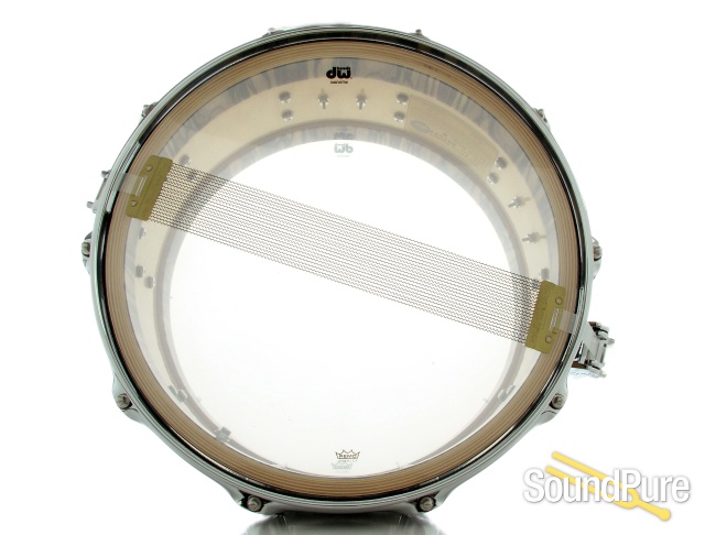 DW 6.5x14 Collectors Exotic Series Maple Snare Drum -Ivory — image 4