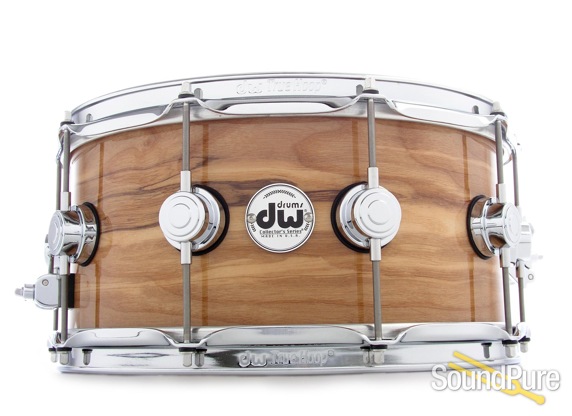 DW 6.5x14 Collectors Exotic Series Mahogany Snare DrumOlive