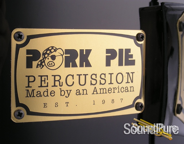 Pork Pie 8x14 Maple Oak Snare Drum-Black — image 2
