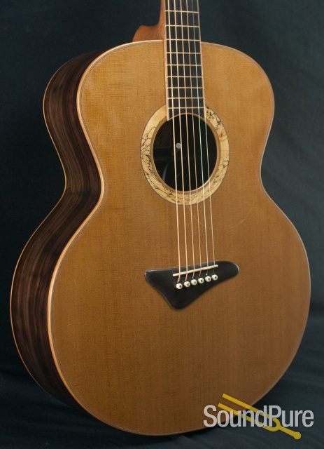 Kingslight Macassar Ebony/AAA Cedar Baritone Acoustic - Used — image 10