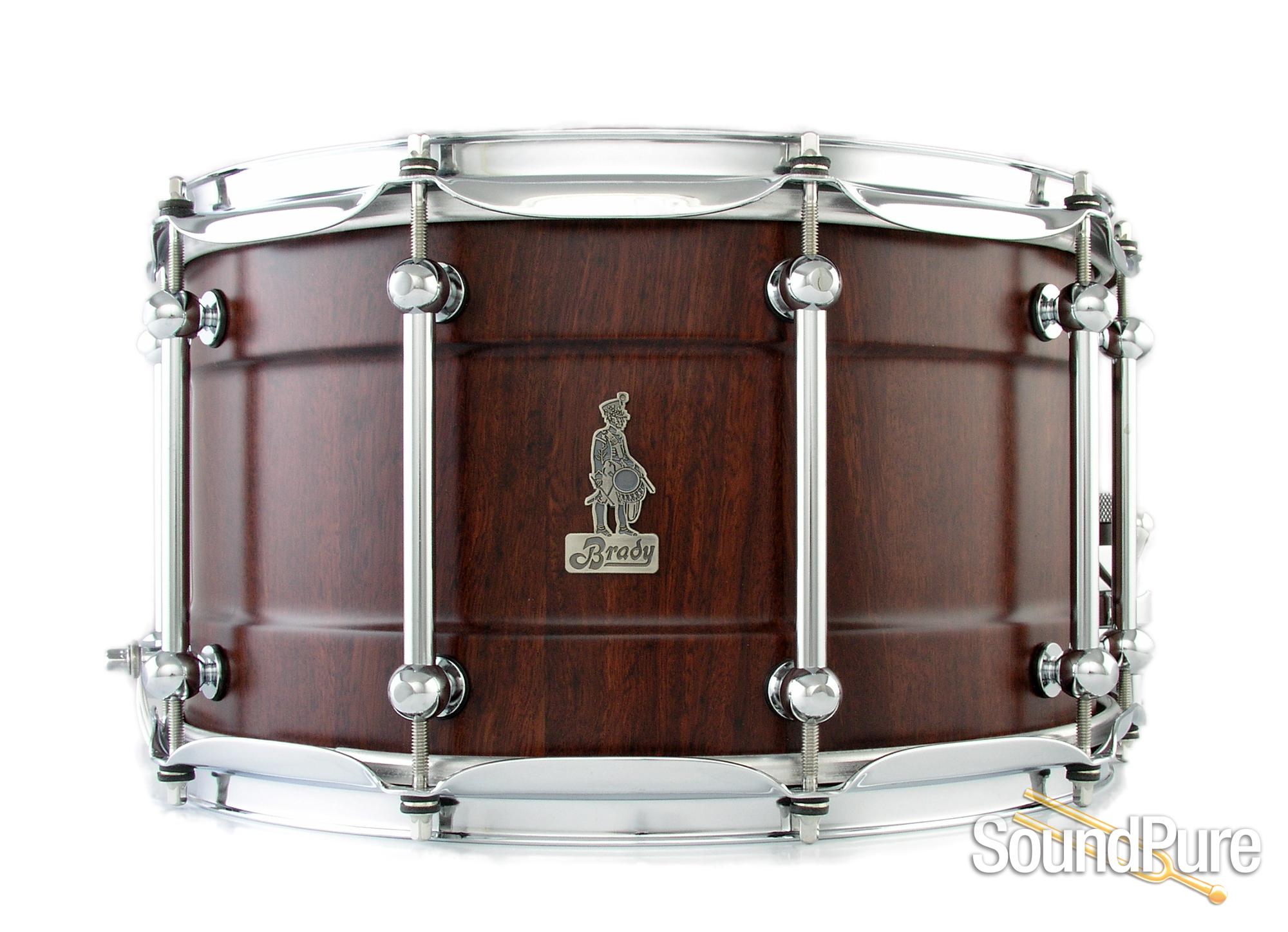 Brady 8x14 Jarrah Block Baritone Snare Drum Satin Finish