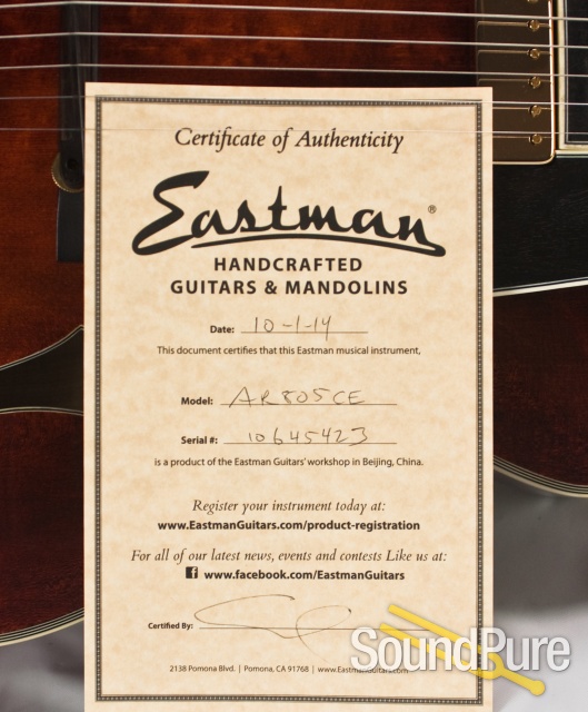 Eastman AR805CE Spruce/Maple Archtop Electric #10645423 — image 8