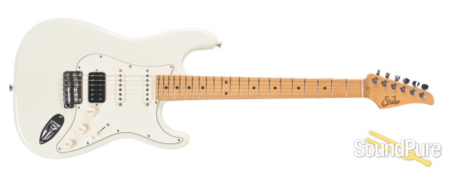 Suhr Classic Pro Olympic White Maple HSS Electric Guitar — image 3