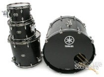 Yamaha 4pc Live Custom Oak Drum Set Black Wood/Black