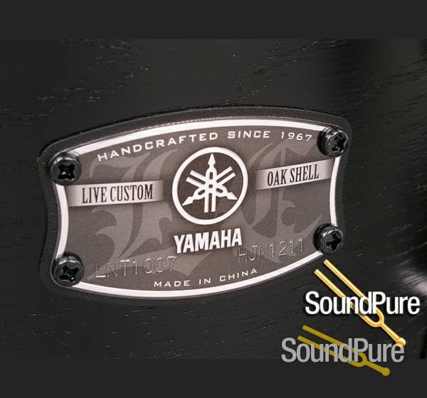 Yamaha 4pc Live Custom Oak Drum Set Black Wood/Black — image 2