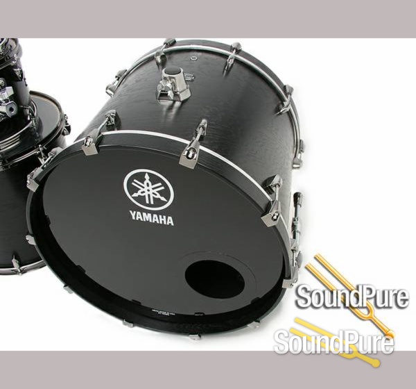 Yamaha 4pc Live Custom Oak Drum Set Black Wood/Black — image 5