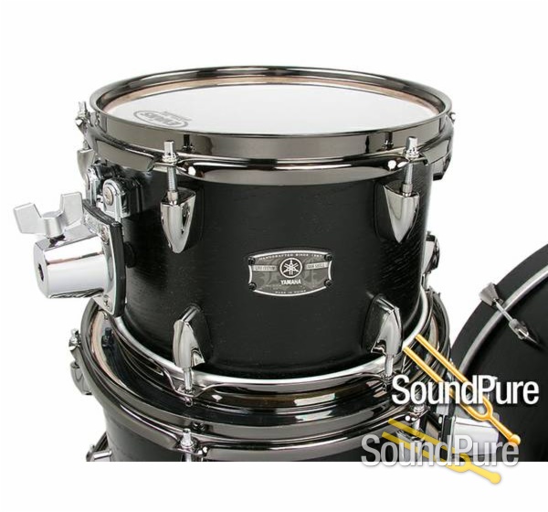Yamaha 4pc Live Custom Oak Drum Set Black Wood/Black — image 6