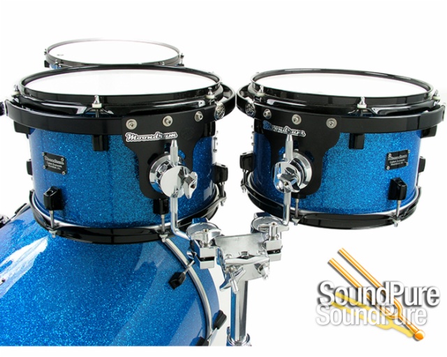 Moondrum & Phattie 6pc Custom Maple Drum Set OCDP Lugs-Blue — image 3