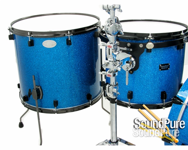Moondrum & Phattie 6pc Custom Maple Drum Set OCDP Lugs-Blue — image 6