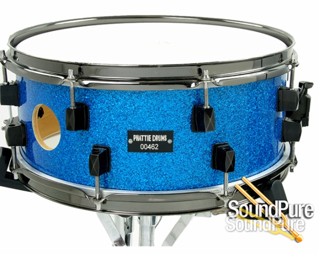 Moondrum & Phattie 6pc Custom Maple Drum Set OCDP Lugs-Blue — image 8