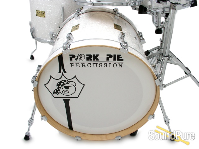 Pork Pie 4pc White Marine Pearl Maple Drum Set — image 2
