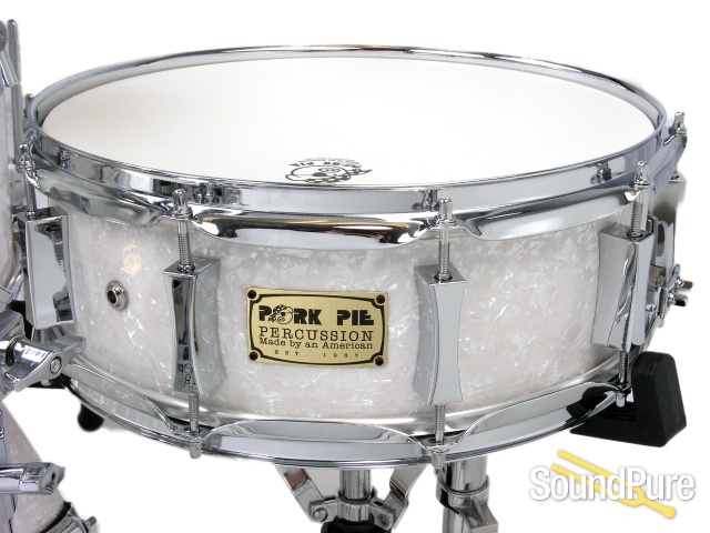 Pork Pie 4pc White Marine Pearl Maple Drum Set — image 3