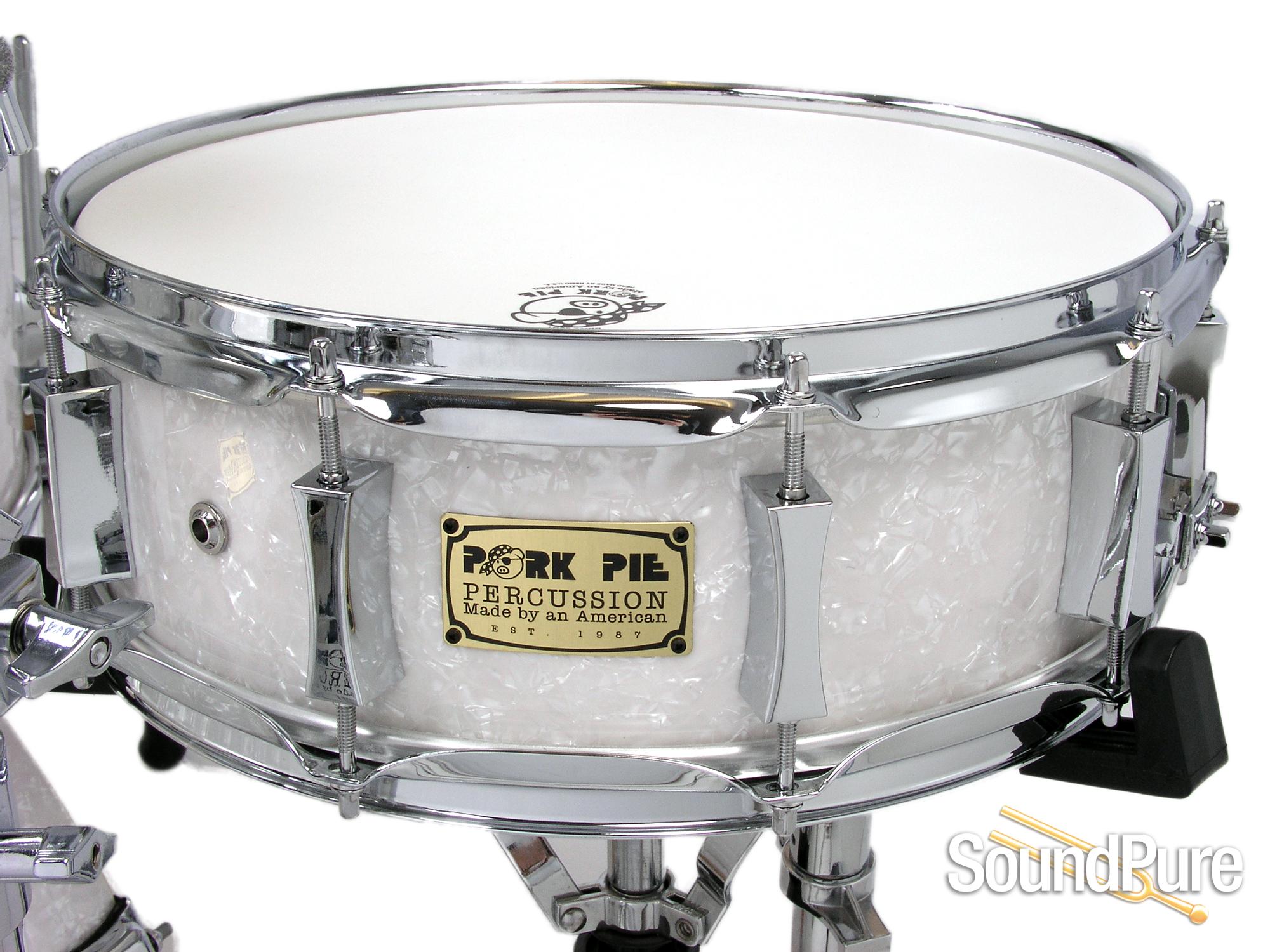 Pork Pie 4pc White Marine Pearl Maple Drum Set — image 3