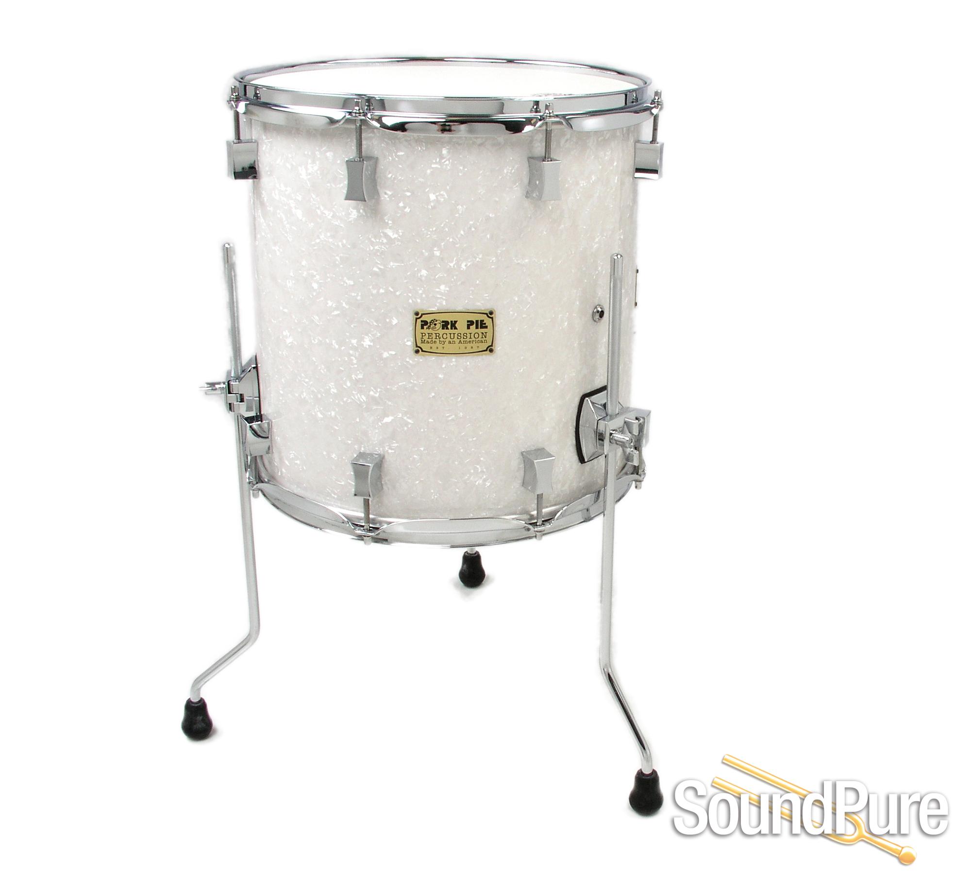 Pork Pie 4pc White Marine Pearl Maple Drum Set — image 5