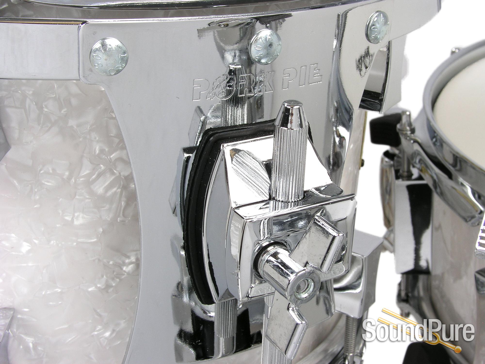 Pork Pie 4pc White Marine Pearl Maple Drum Set — image 7
