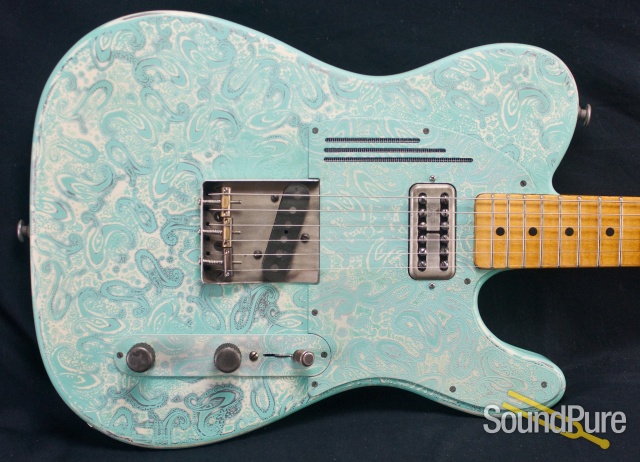 Trussart 2011 Seafoam Green Paisley Steelcaster Guitar- Used — image 5