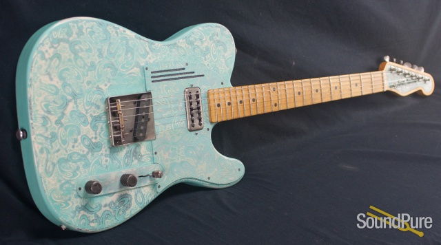 Trussart 2011 Seafoam Green Paisley Steelcaster Guitar- Used — image 7