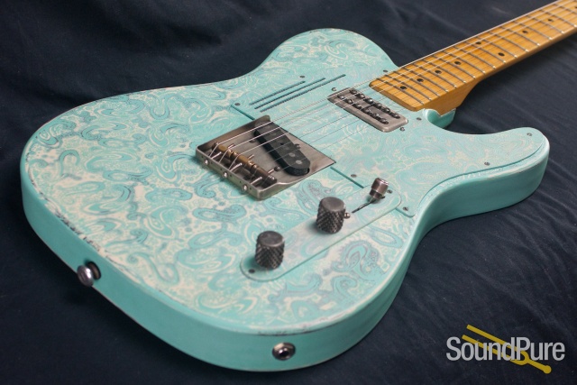 Trussart 2011 Seafoam Green Paisley Steelcaster Guitar- Used — image 10
