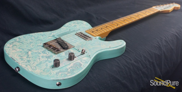 Trussart 2011 Seafoam Green Paisley Steelcaster Guitar- Used — image 15