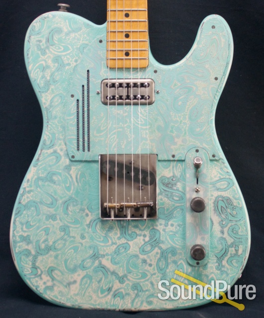 Trussart 2011 Seafoam Green Paisley Steelcaster Guitar- Used