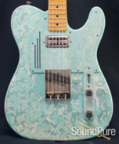 Trussart 2011 Seafoam Green Paisley Steelcaster Guitar- Used Trussart 2011 Seafoam Green Paisley Steelcaster Guitar- Used